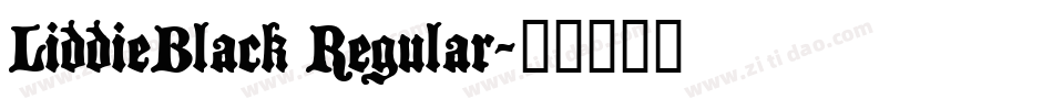LiddieBlack Regular字体转换